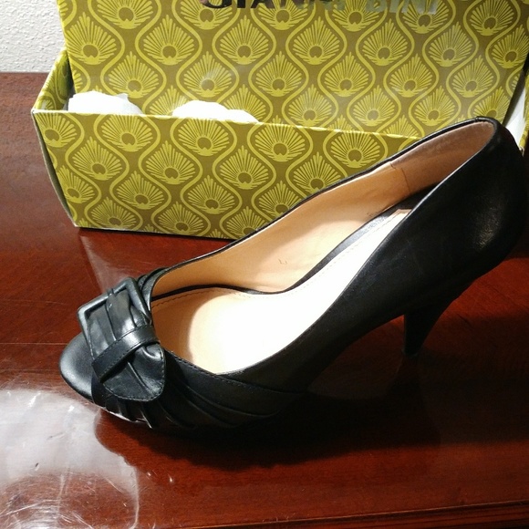 Black Leather Heels - Picture 7 of 7